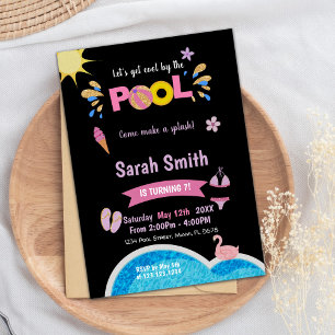 Invitación del Fiesta de natación de verano modern