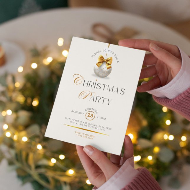Invitación del Fiesta de Navidades de lujo Gold Be (Subido por el creador)