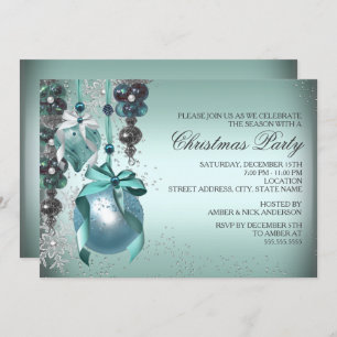 Invitación del Fiesta de Navidades de ornamentos c
