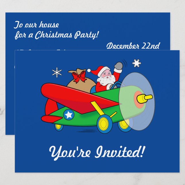 Invitación del Fiesta de Navidades de Regalos de A (Anverso / Reverso)