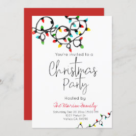 Invitación del fiesta de navidades ligeros navidad
