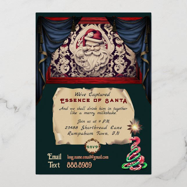 Invitación del Fiesta de Navidades oscuros a liger (Reverso )