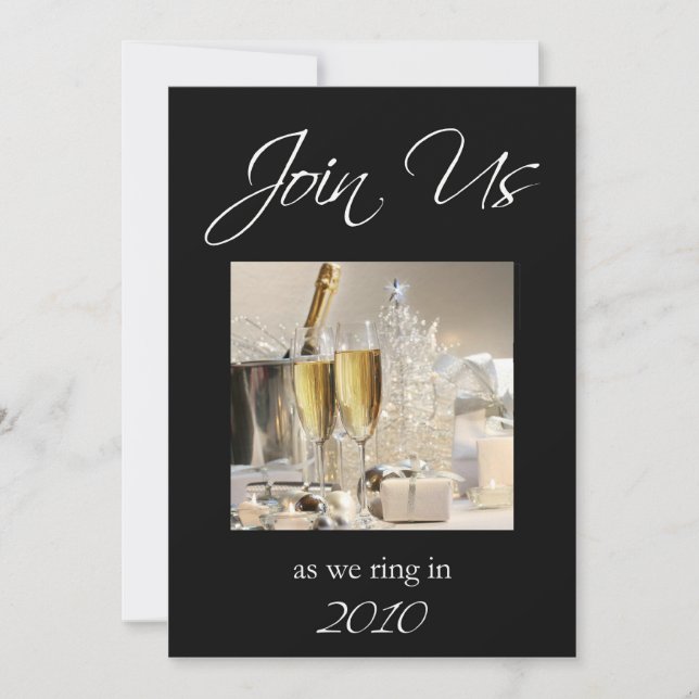 Invitación del fiesta de Noche Vieja (Anverso)