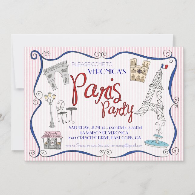 Invitación del fiesta de París