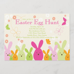 Invitación del fiesta de Pascua de la caza del