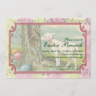 Invitación del fiesta de Pascua del vintage