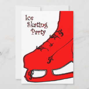 invitación del fiesta de patinaje sobre hielo pais