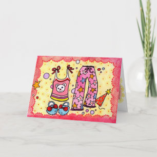 Invitación del fiesta de pijama