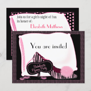 Invitación del fiesta de pijama de Bachelorette