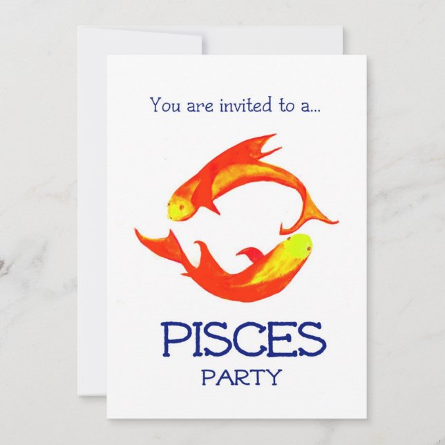 Invitación del fiesta de "Piscis" (Anverso)