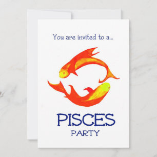 Invitación del fiesta de "Piscis"