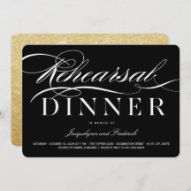 Invitación del Fiesta de Purpurina de oro del guió