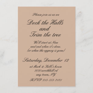 Invitación del Fiesta de recorte de árbol 5x7 con