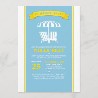 Invitación del fiesta de retiro