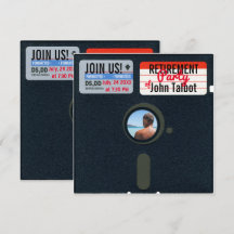 Invitación del Fiesta de retiro de disquete Retro