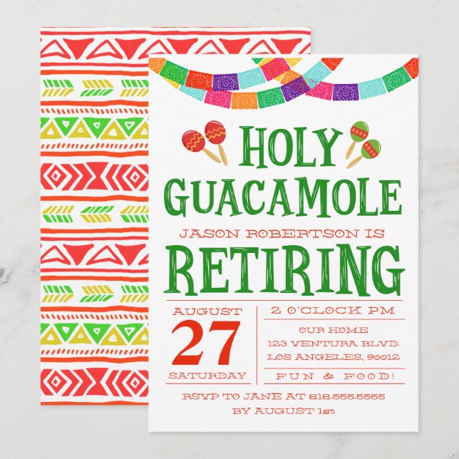 INVITACIÓN DEL FIESTA DE RETIRO DE LA GRADUACIÓN (Anverso / Reverso)