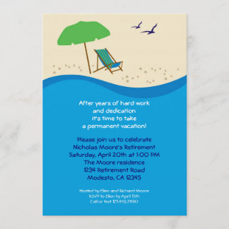Invitación del fiesta de retiro de la silla de