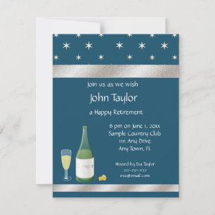 Invitación del fiesta de retiro de las estrellas