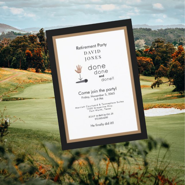 Invitación del Fiesta de retiro de oro y negro de  (Subido por el creador)