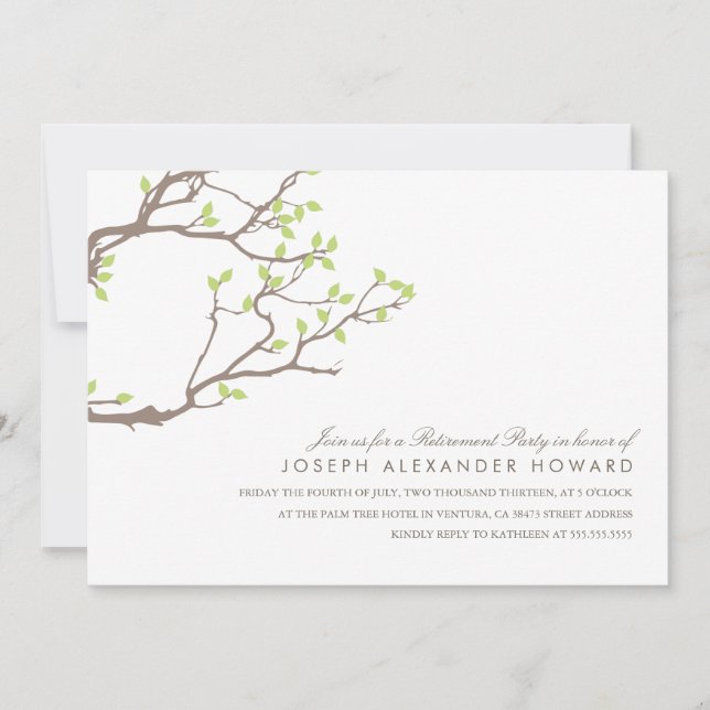 Invitación del Fiesta de retiro de ramas benditas (Anverso)