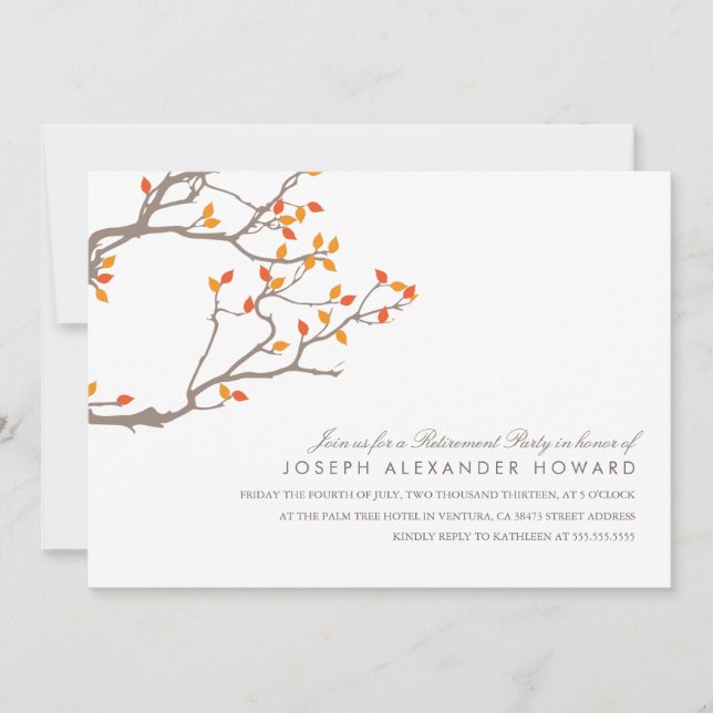 Invitación del Fiesta de retiro de ramas benditas (Anverso)