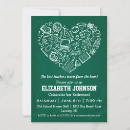 Invitación del fiesta de retiro del corazón de los
