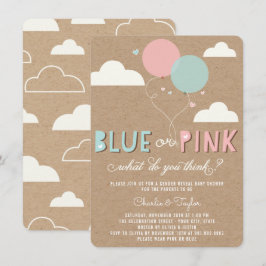 Invitación del Fiesta de revelación de sexo de beb