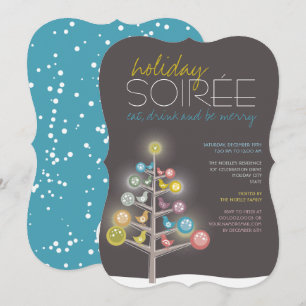 Invitación del Fiesta de Soiree de vacaciones de á
