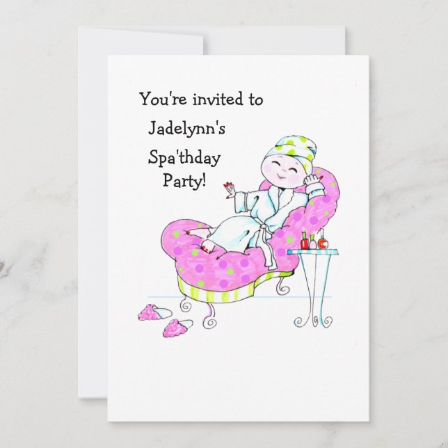 Invitación del fiesta de Spa'thday (Anverso)