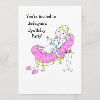 Invitación del fiesta de Spa'thday