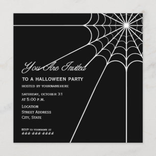 Invitación del fiesta de Spiderweb Halloween