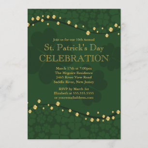 Invitación del fiesta de St Patrick elegante del