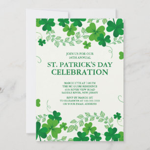 Invitación del fiesta de St Patrick moderno del