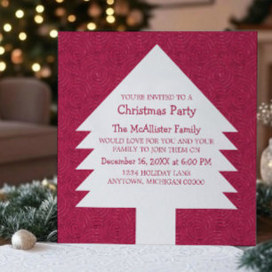Invitación del Fiesta de Swirls de Árbol de Navida