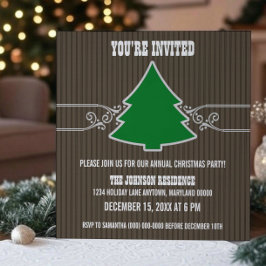 Invitación del Fiesta de Swirls Fancy Christmas Tr