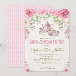 Invitación del Fiesta de té de la cocina de Baby S