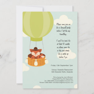 Invitación del Fiesta de Voyage Bon Voyage de Hot