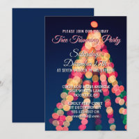 Invitación del fiesta del ajuste del árbol de