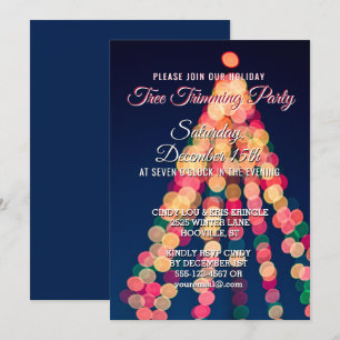 Invitación del fiesta del ajuste del árbol de