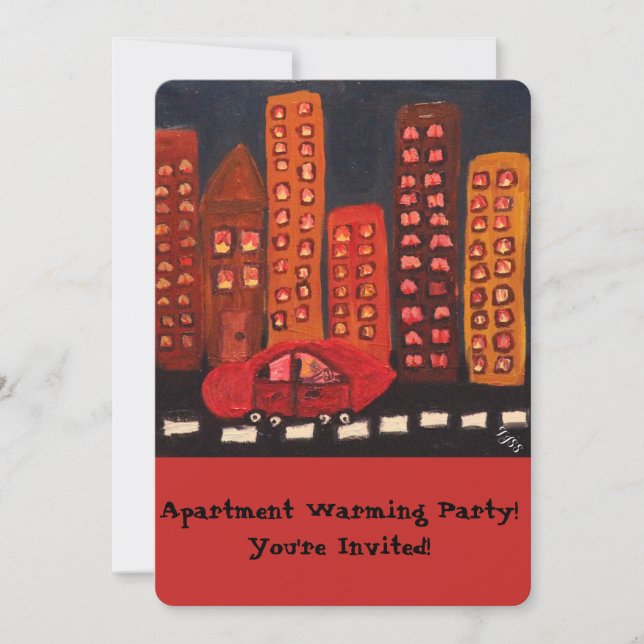 Invitación del fiesta del apartamento que se (Anverso)