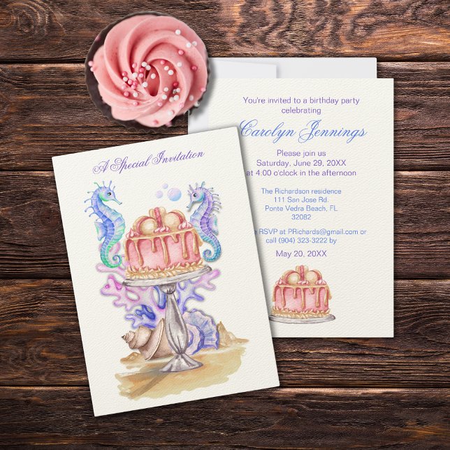 Invitación del Fiesta del caballete de agua de mar (Subido por el creador)