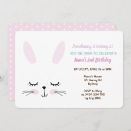 Invitación del fiesta del conejito, conejito de