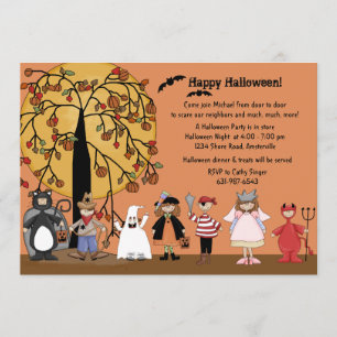 Invitación del fiesta del desfile de Halloween