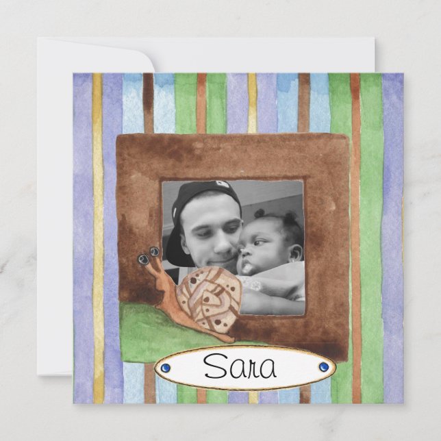 invitación del fiesta del día de la adopción (Anverso)