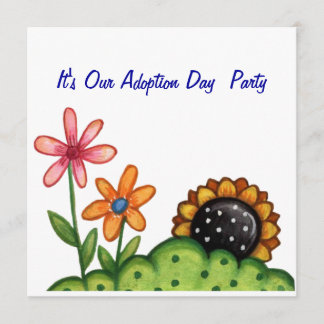 invitación del fiesta del día de la adopción