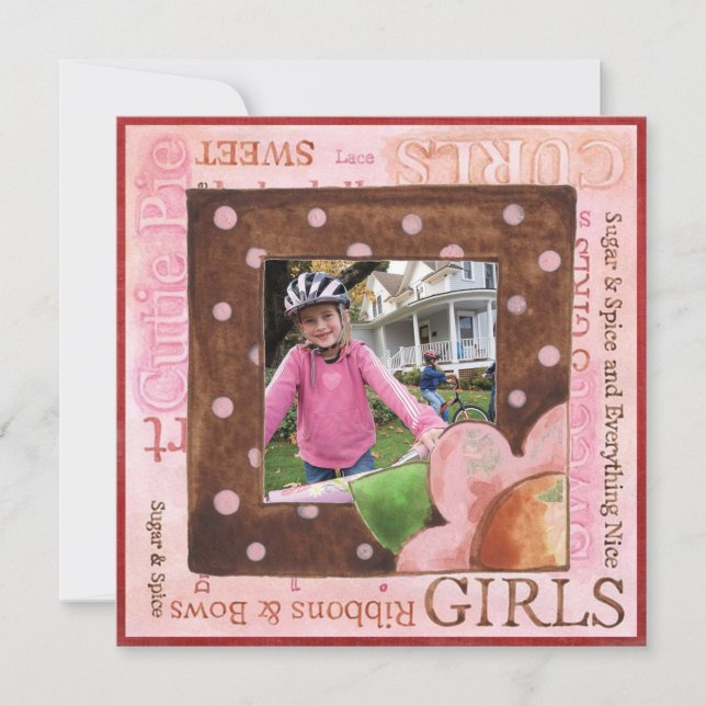 invitación del fiesta del día de la adopción (Anverso)