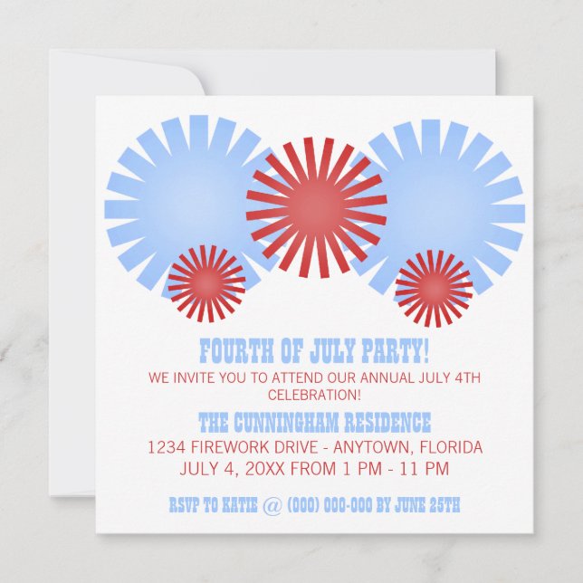 Invitación del Fiesta del Día de la Independencia  (Anverso)