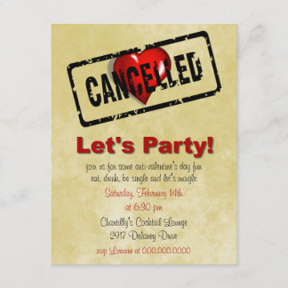 Invitación del fiesta del día de las Anti-Tarjetas