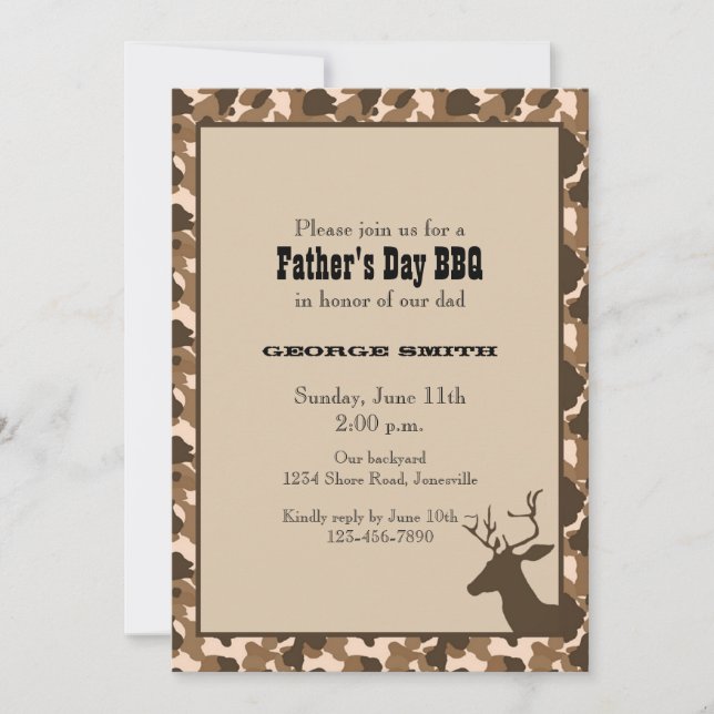 Invitación del fiesta del día de padre de los (Anverso)
