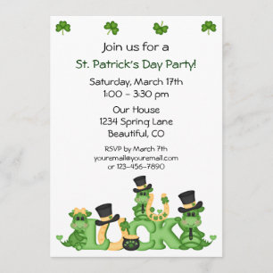 Invitación del fiesta del día de St Patrick